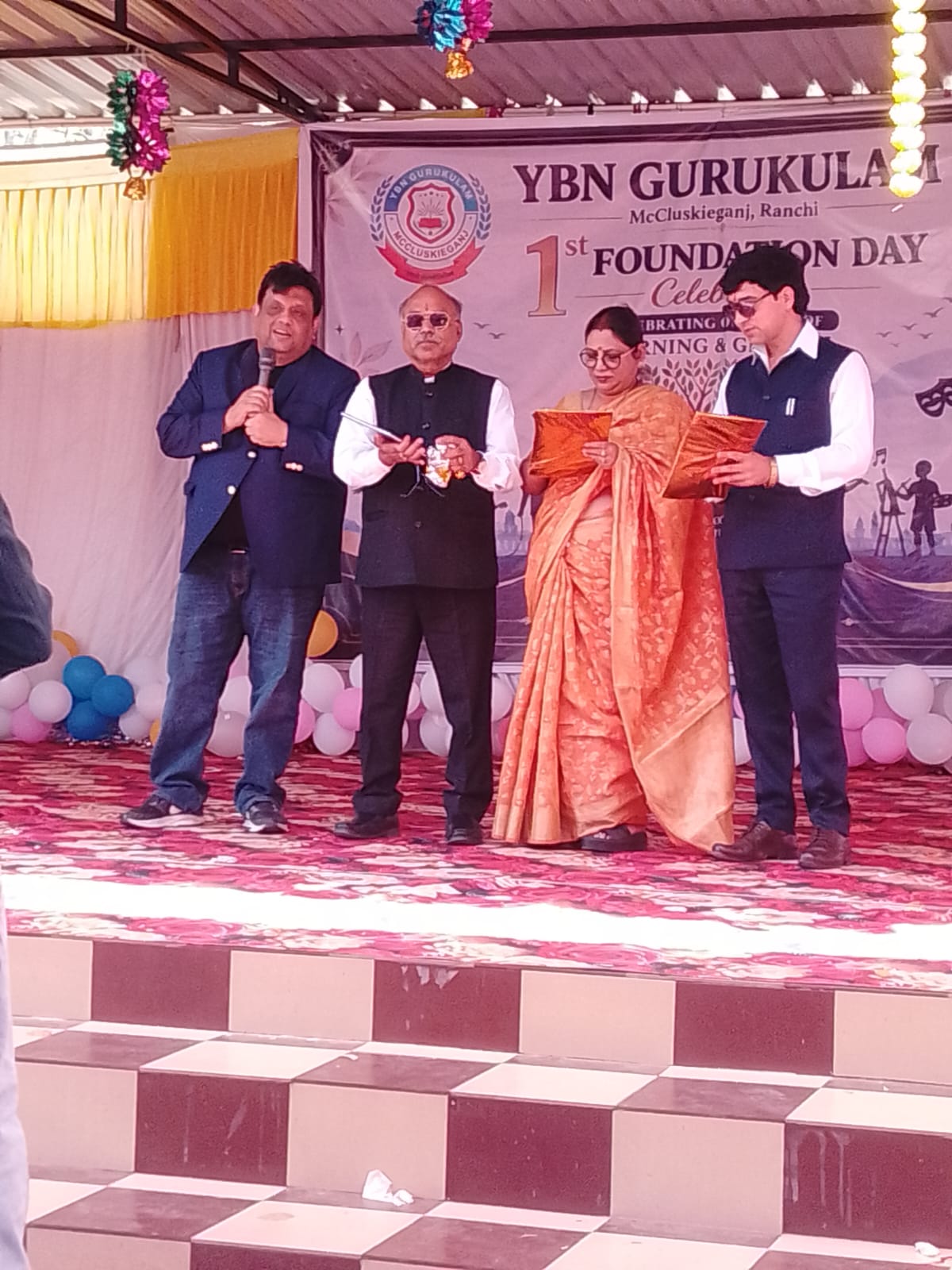 Foundation-day stage presentation