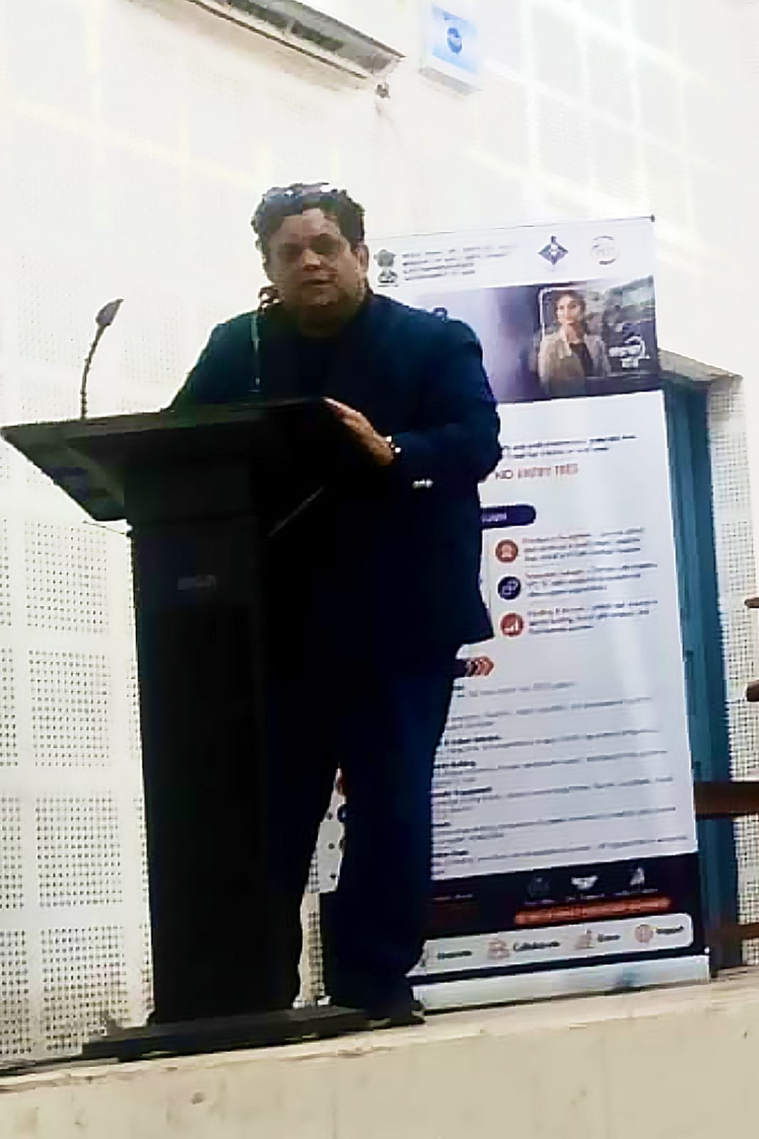 Speaker at a podium